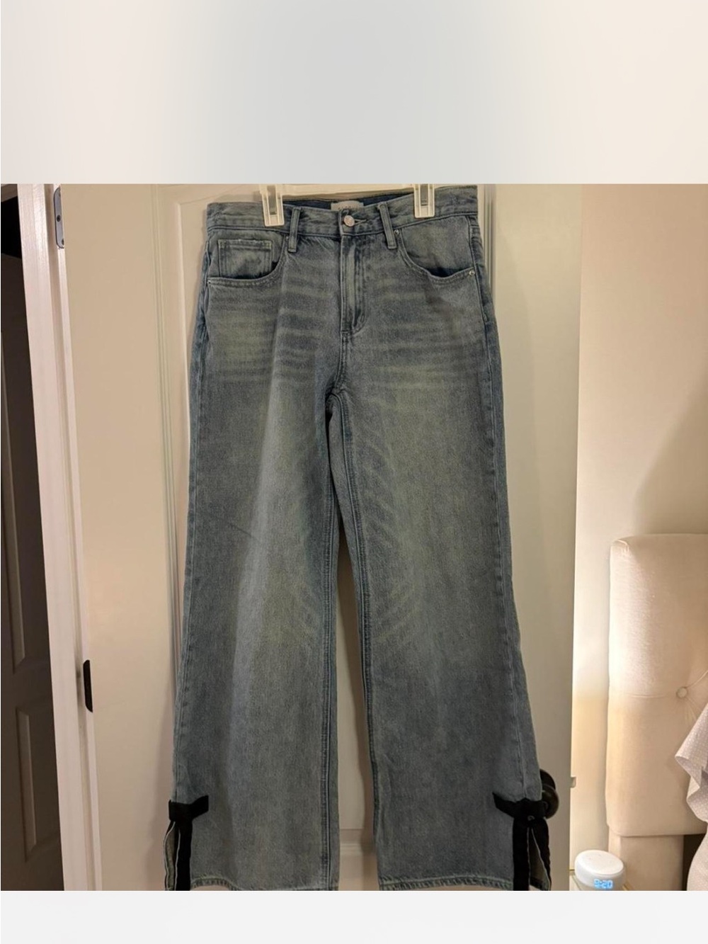 PacSun Women's Wide-Leg High-Rise Jeans in Washed Blue